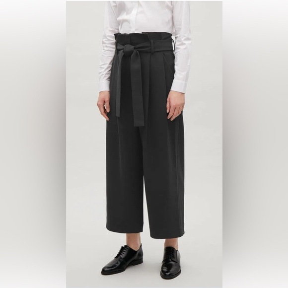COS SZ 36 / Sm COS Merlot Belted High-Waist Trousers - Picture 5 of 9